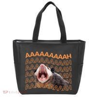 Opossum Screaming Funny Possum Trash Cat Meme Tote Bag thumb 0