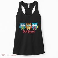 Owl Squad For Owl Lover Cool Owl Women's Tank Top thumb 0