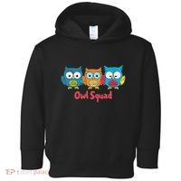 Owl Squad For Owl Lover Cool Owl Toddler Hoodie thumb 0