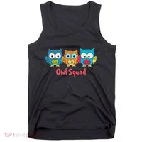 Owl Squad For Owl Lover Cool Owl Tank Top thumb 0