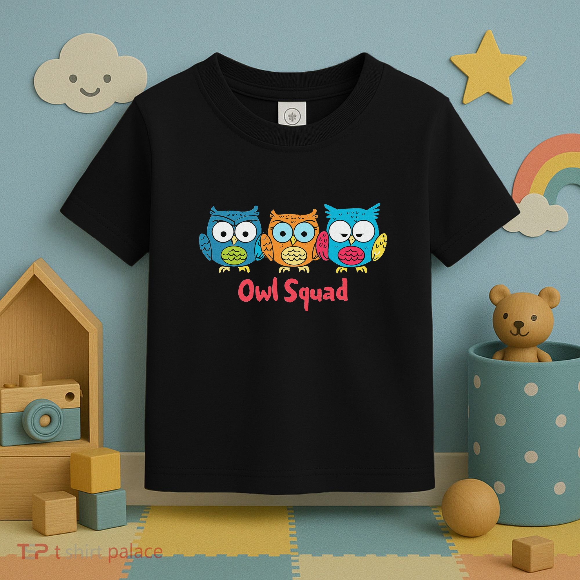 Owl Squad For Owl Lover Cool Owl Toddler T-Shirt