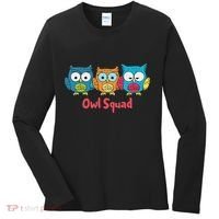 Owl Squad For Owl Lover Cool Owl Women's Long Sleeve Shirt thumb 0