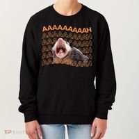 Opossum Screaming Funny Possum Trash Cat Meme Women's Sweatshirt thumb 0