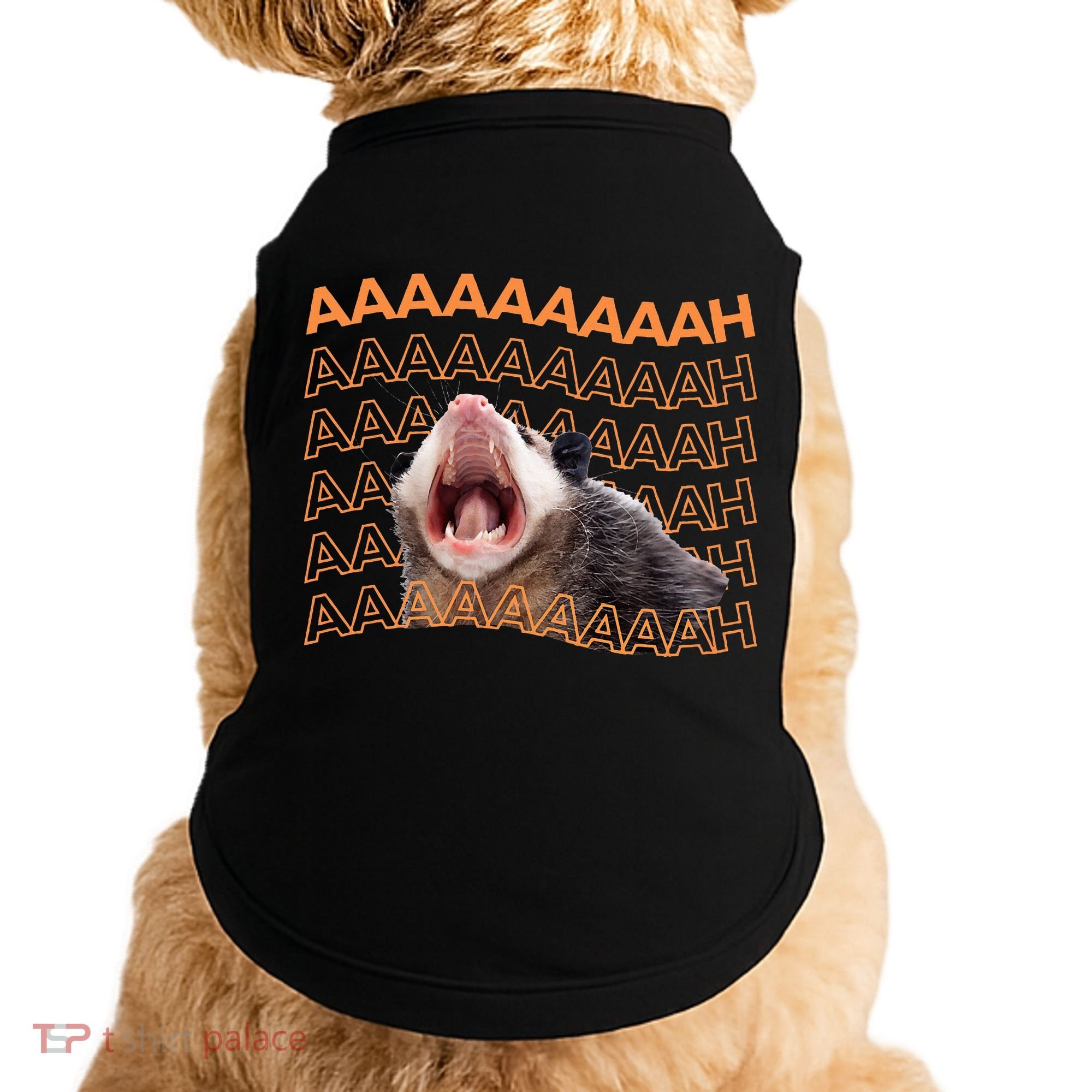 Opossum Screaming Funny Possum Trash Cat Meme Doggie Tank