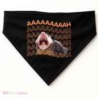 Opossum Screaming Funny Possum Trash Cat Meme USA-Made Doggie Bandana thumb 0