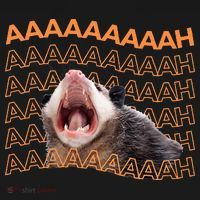 Opossum Screaming Funny Possum Trash Cat Meme USA-Made Doggie Bandana thumb 2
