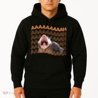 Opossum Screaming Funny Possum Trash Cat Meme Hoodie thumb 2