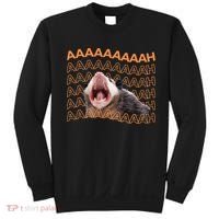 Opossum Screaming Funny Possum Trash Cat Meme Sweatshirt thumb 0