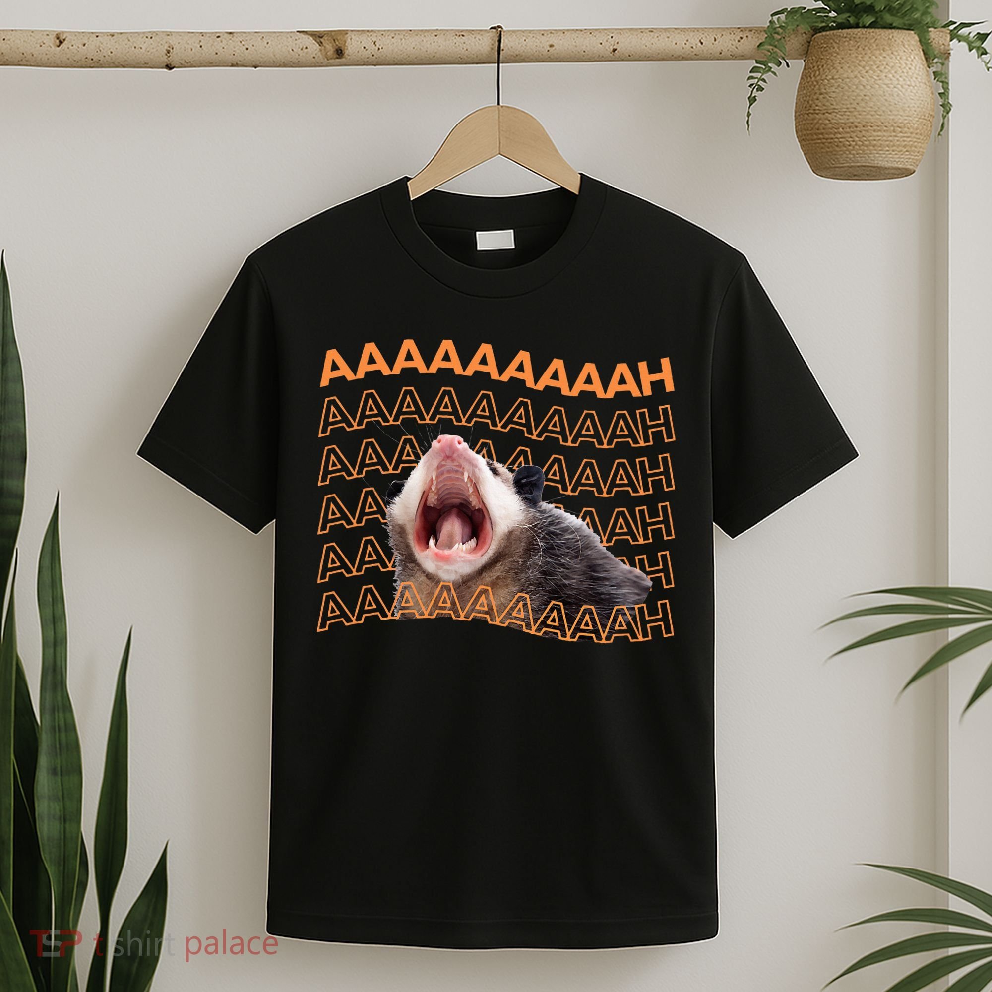 Opossum Screaming Funny Possum Trash Cat Meme T-Shirt