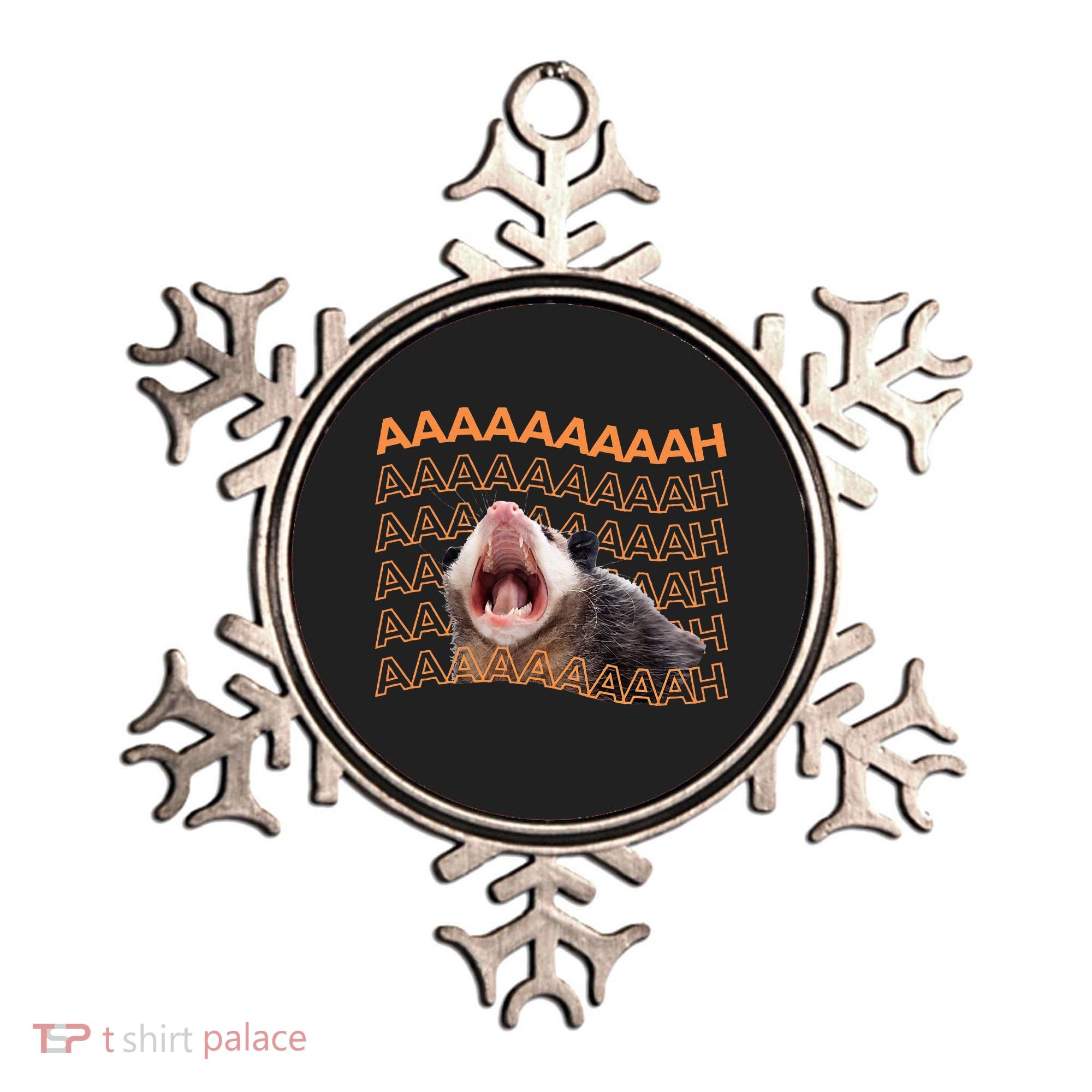 Opossum Screaming Funny Possum Trash Cat Meme Ornament