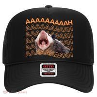 Opossum Screaming Funny Possum Trash Cat Meme Hat thumb 0