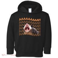 Opossum Screaming Funny Possum Trash Cat Meme Toddler Hoodie thumb 0