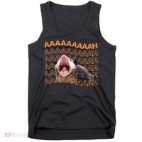 Opossum Screaming Funny Possum Trash Cat Meme Tank Top thumb 0