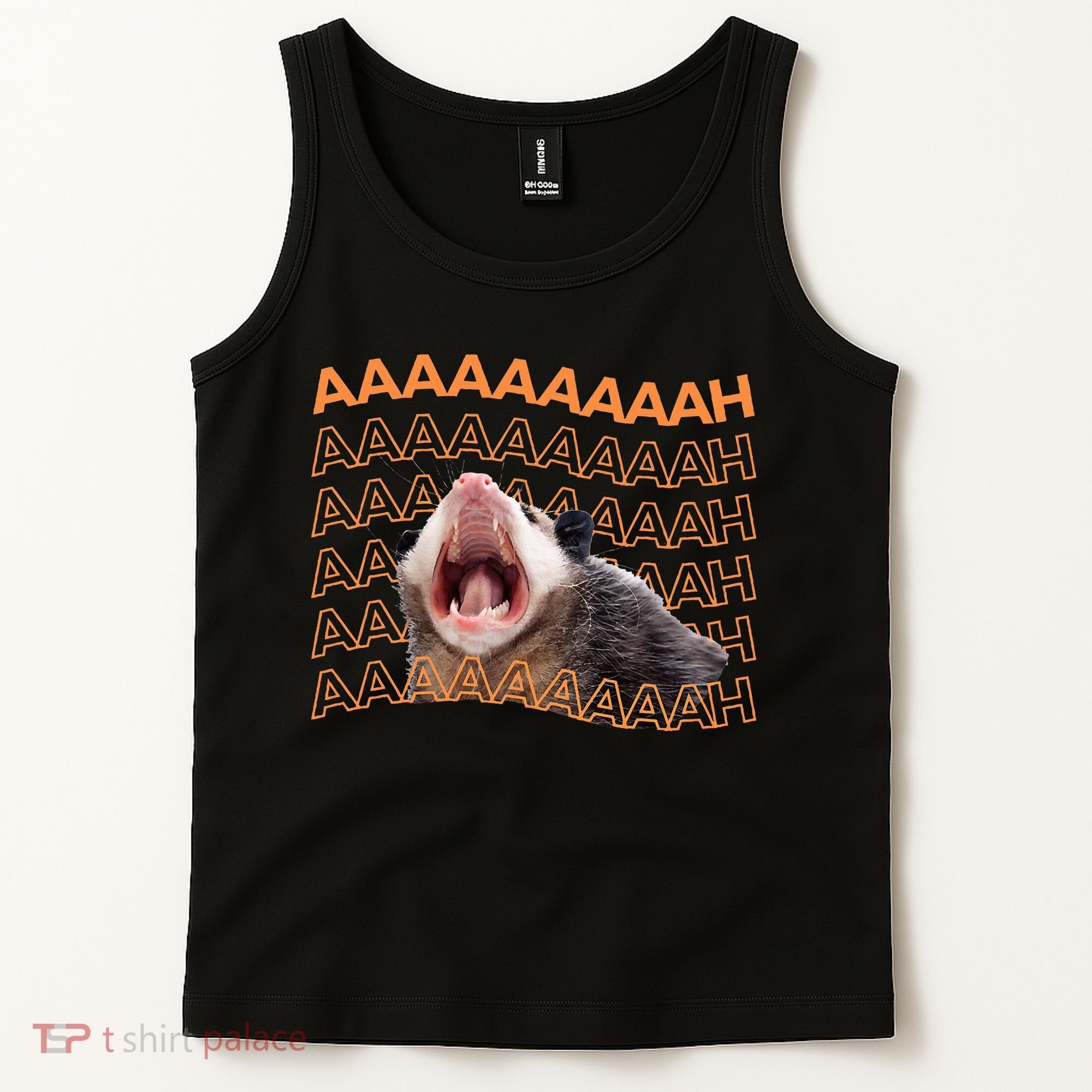 Opossum Screaming Funny Possum Trash Cat Meme Tank Top