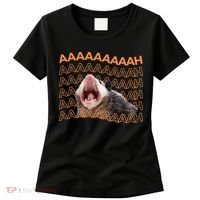 Opossum Screaming Funny Possum Trash Cat Meme Women's T-Shirt thumb 0