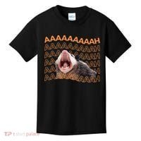 Opossum Screaming Funny Possum Trash Cat Meme Kids T-Shirt thumb 0
