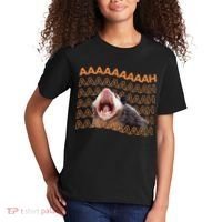 Opossum Screaming Funny Possum Trash Cat Meme Kids T-Shirt thumb 2