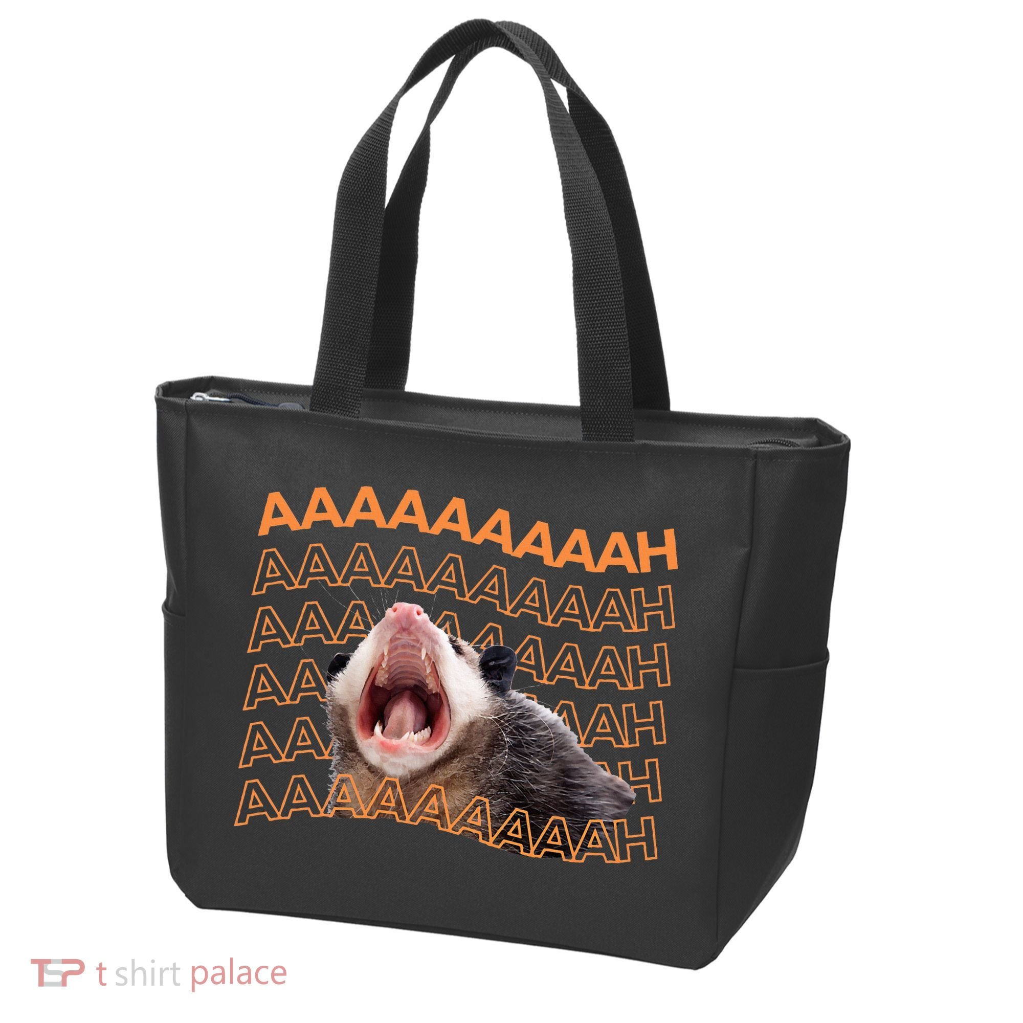 Opossum Screaming Funny Possum Trash Cat Meme Tote Bag