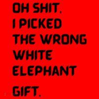 Oh Shit Funny White Elephant Gifts For Adults Under 15 20 Santa Hat thumb 1