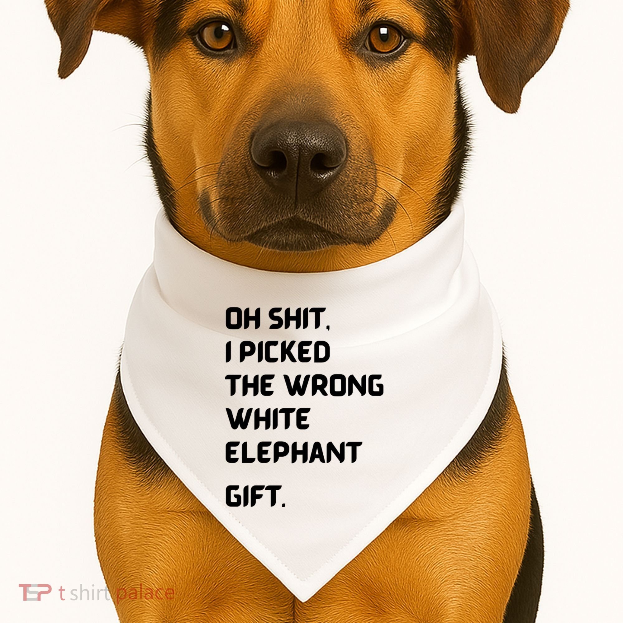 Oh Shit Funny White Elephant Gifts For Adults Under 15 20 USA-Made Doggie Bandana