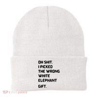 Oh Shit Funny White Elephant Gifts For Adults Under 15 20 Beanie thumb 0