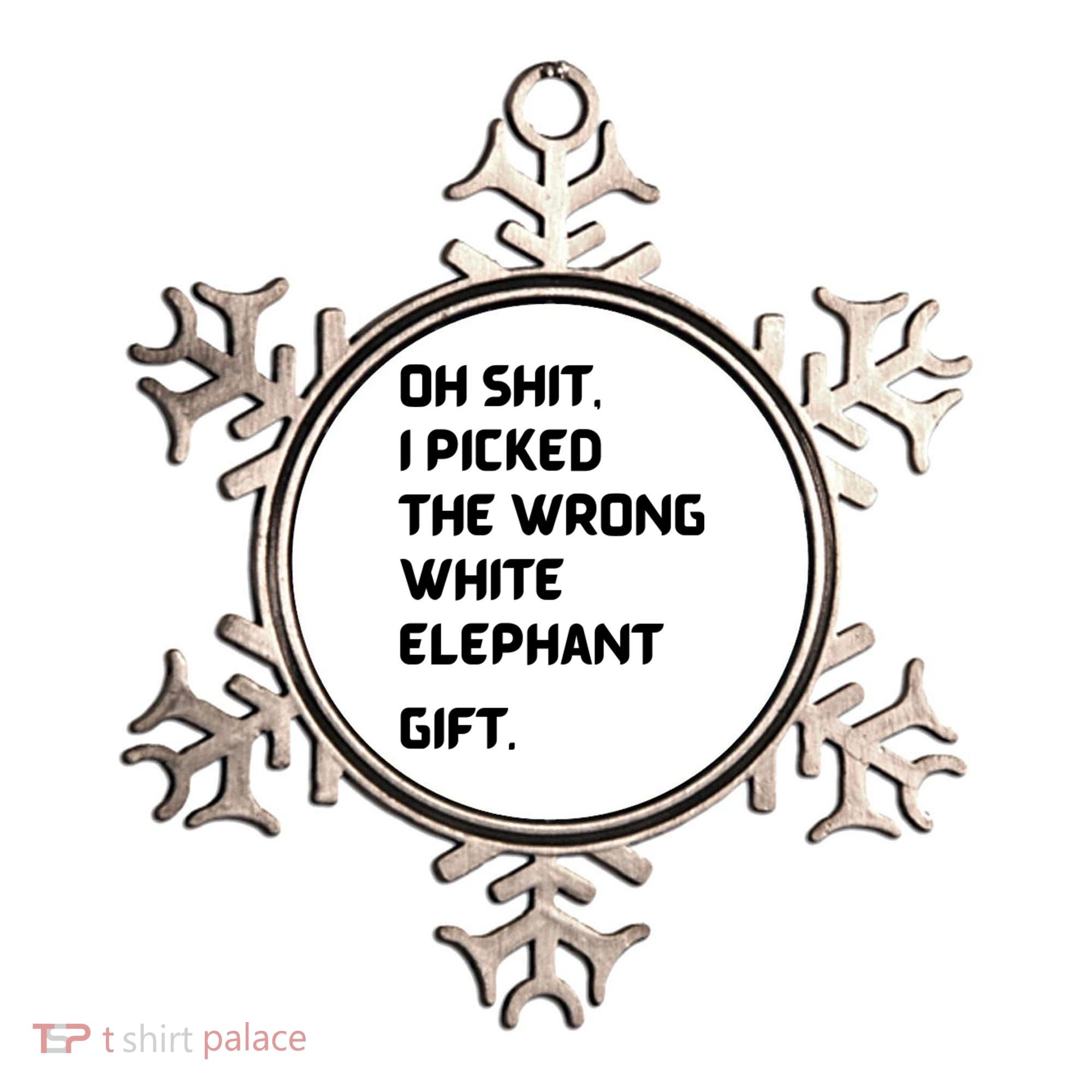 Oh Shit Funny White Elephant Gifts For Adults Under 15 20 Ornament
