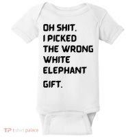 Oh Shit Funny White Elephant Gifts For Adults Under 15 20 Baby Bodysuit thumb 0