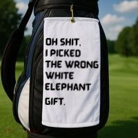 Oh Shit Funny White Elephant Gifts For Adults Under 15 20 Golf Towel thumb 2