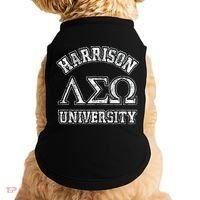 Old School Fraternity Comedy Property Harrison University Doggie Tank thumb 0
