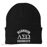 Old School Fraternity Comedy Property Harrison University Beanie thumb 0