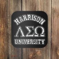 Old School Fraternity Comedy Property Harrison University Coaster thumb 0
