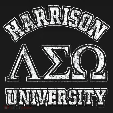 Old School Fraternity Comedy Property Harrison University Womens Funnel Neck Pullover Hood