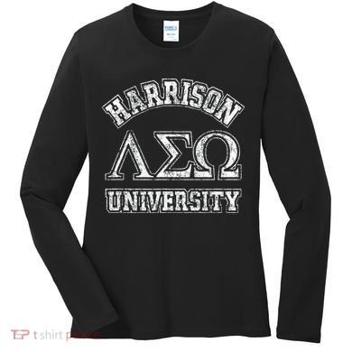 Old School Fraternity Comedy Property Harrison University Women's Long Sleeve Shirt