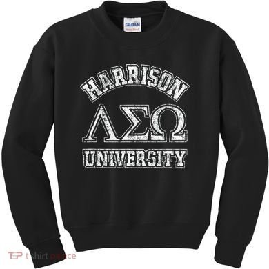Old School Fraternity Comedy Property Harrison University Kids Sweatshirt
