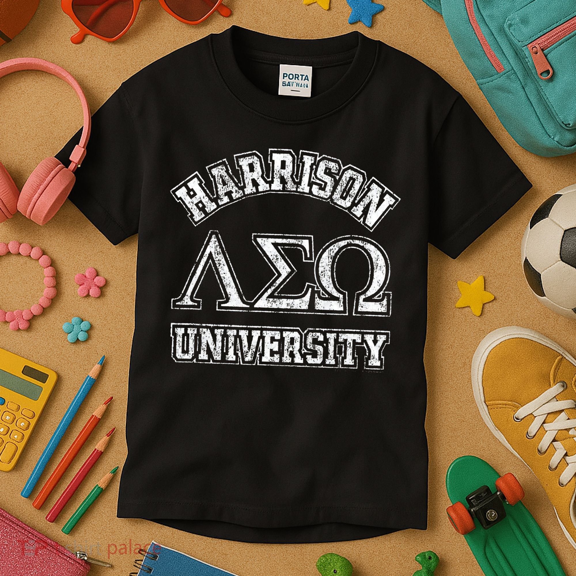 Old School Fraternity Comedy Property Harrison University Kids T-Shirt