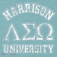 Old School Fraternity Comedy Property Harrison University Sueded Cloud Jersey T-Shirt thumb 2