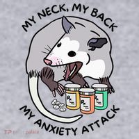Opossum Screaming Funny My Neck My Back My Anxiety Attack Women's Sweatshirt thumb 2