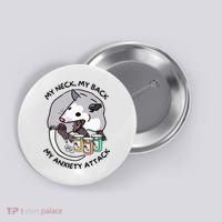 Opossum Screaming Funny My Neck My Back My Anxiety Attack Button thumb 0
