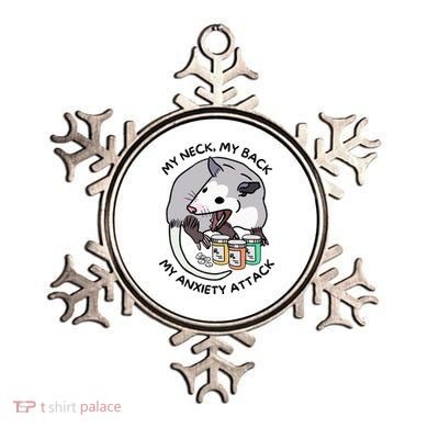 Opossum Screaming Funny My Neck My Back My Anxiety Attack Ornament