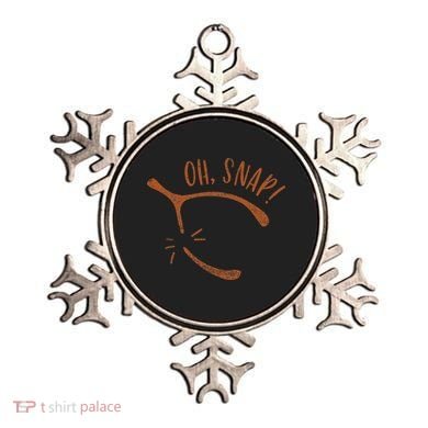 Oh Snap! Funny Turkey Day Print Wishbone Happy Thanksgiving Ornament