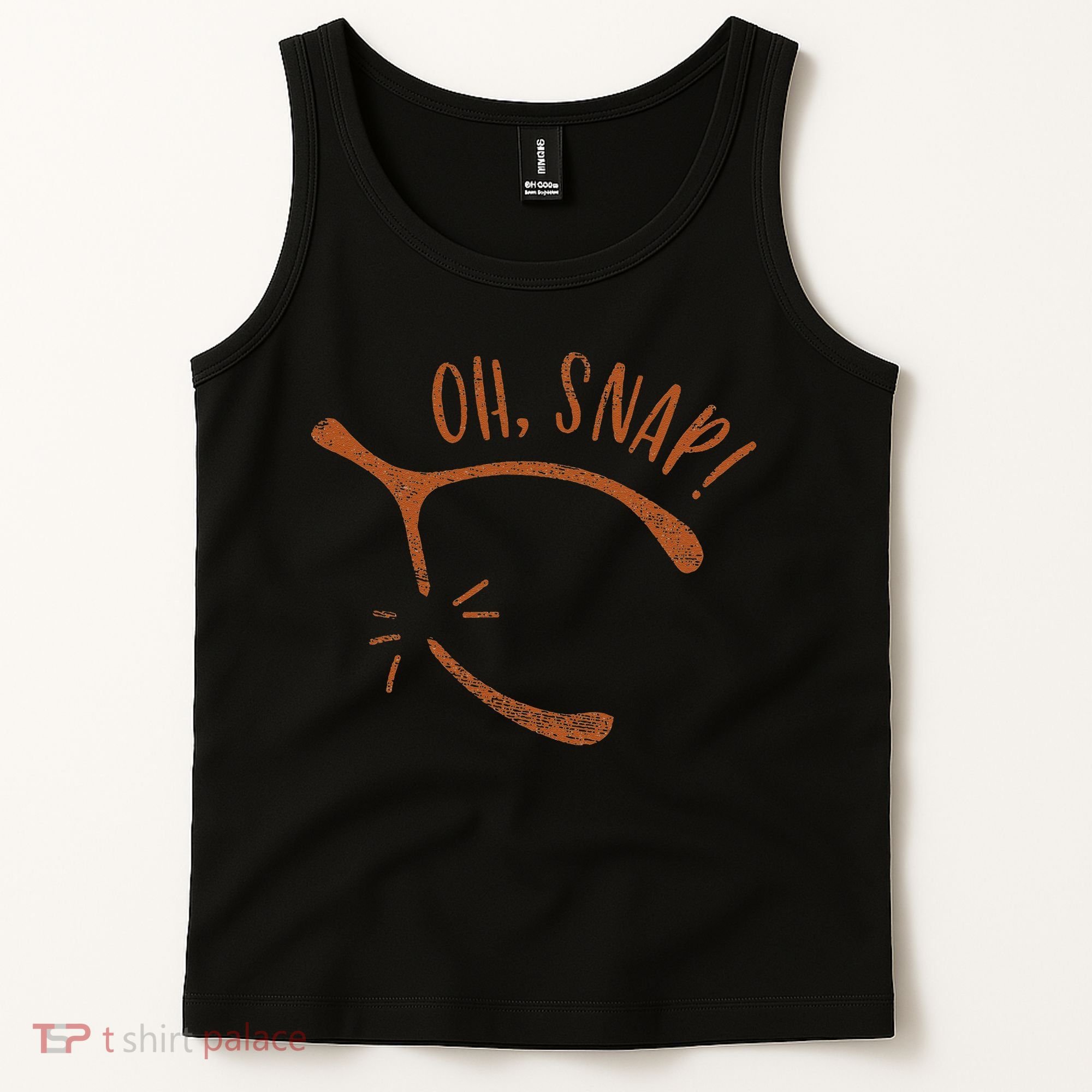 Oh Snap! Funny Turkey Day Print Wishbone Happy Thanksgiving Tank Top