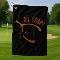 Oh Snap! Funny Turkey Day Print Wishbone Happy Thanksgiving Golf Towel thumb 1