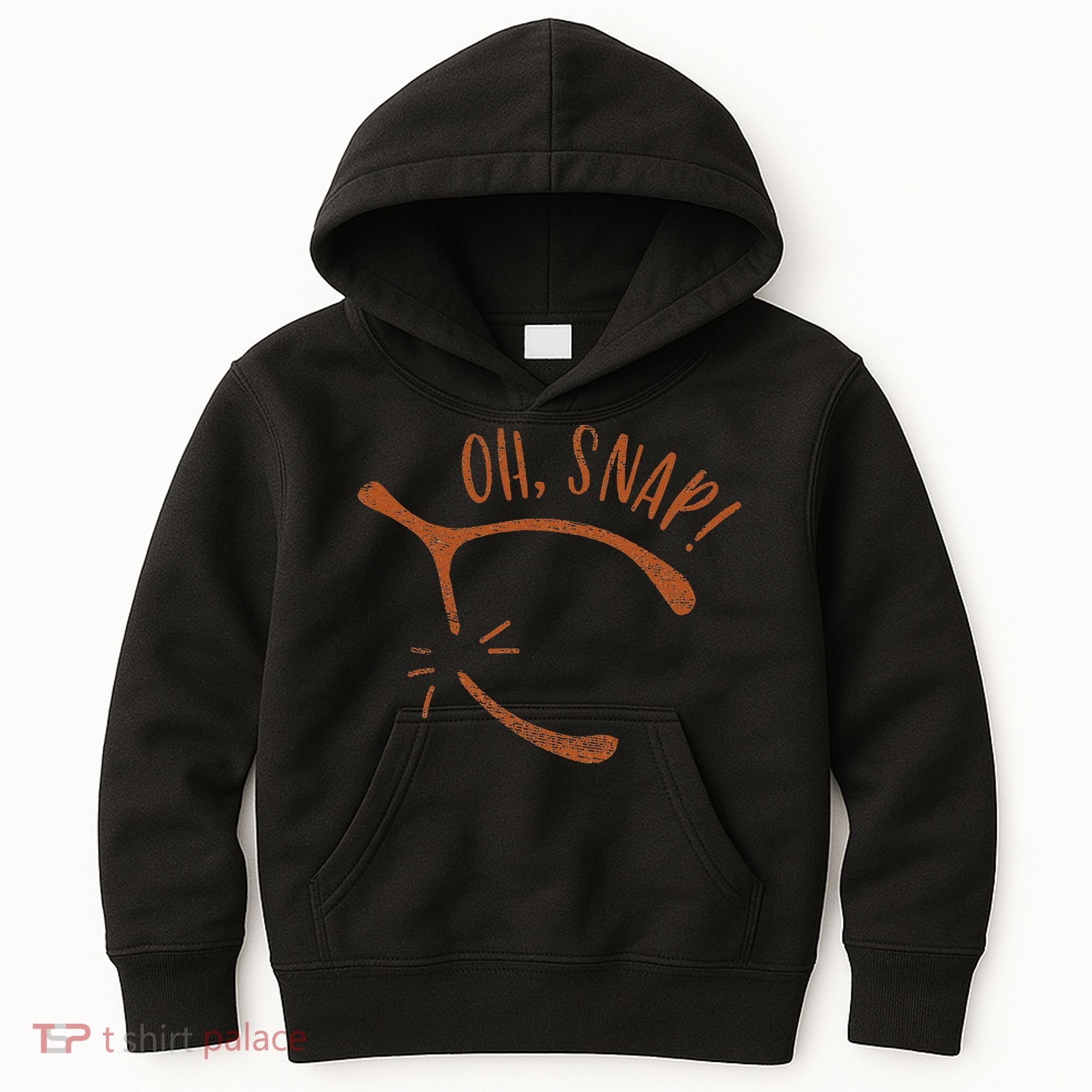 Oh Snap! Funny Turkey Day Print Wishbone Happy Thanksgiving Kids Hoodie