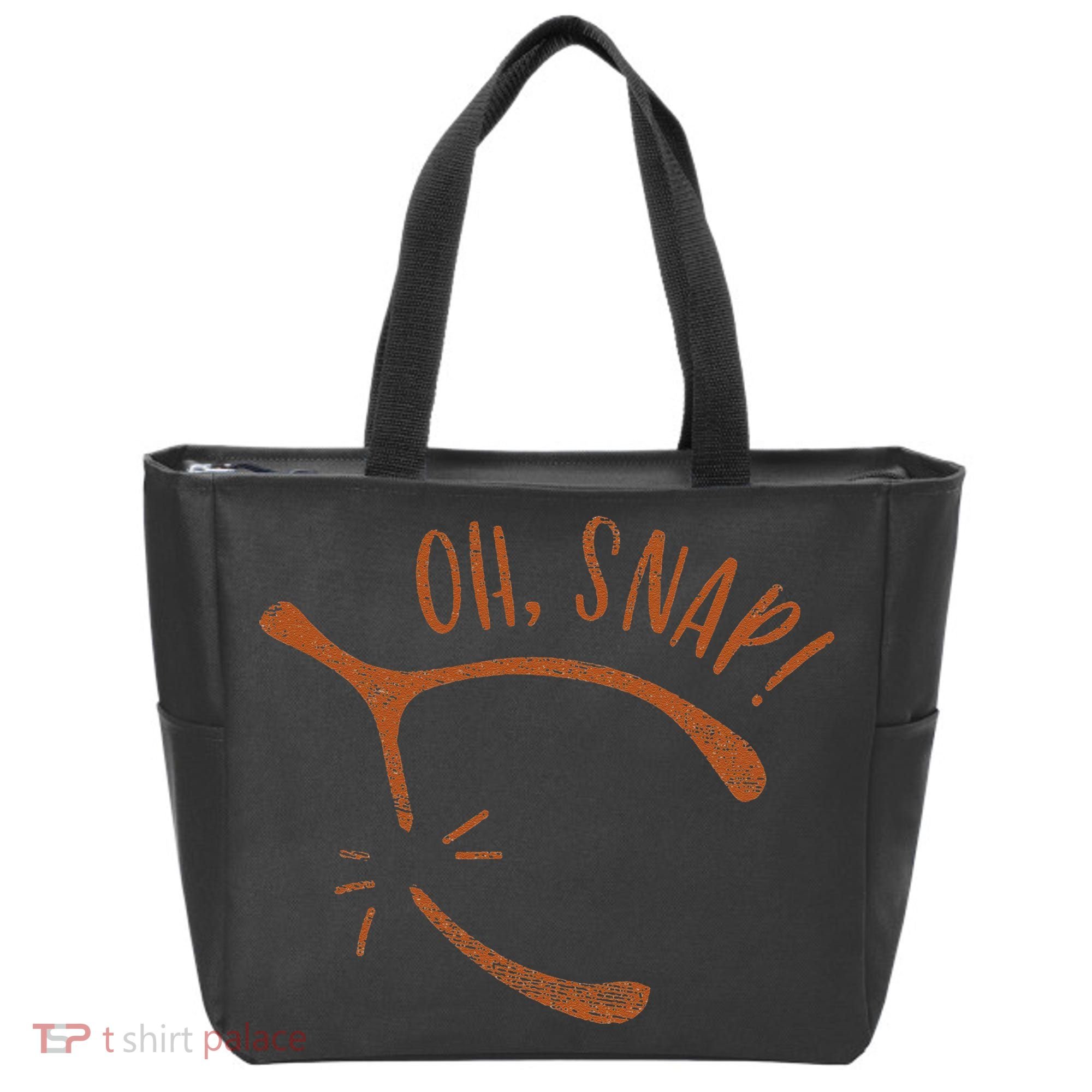 Oh Snap! Funny Turkey Day Print Wishbone Happy Thanksgiving Tote Bag