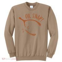Oh Snap! Funny Turkey Day Print Wishbone Happy Thanksgiving Sweatshirt thumb 0