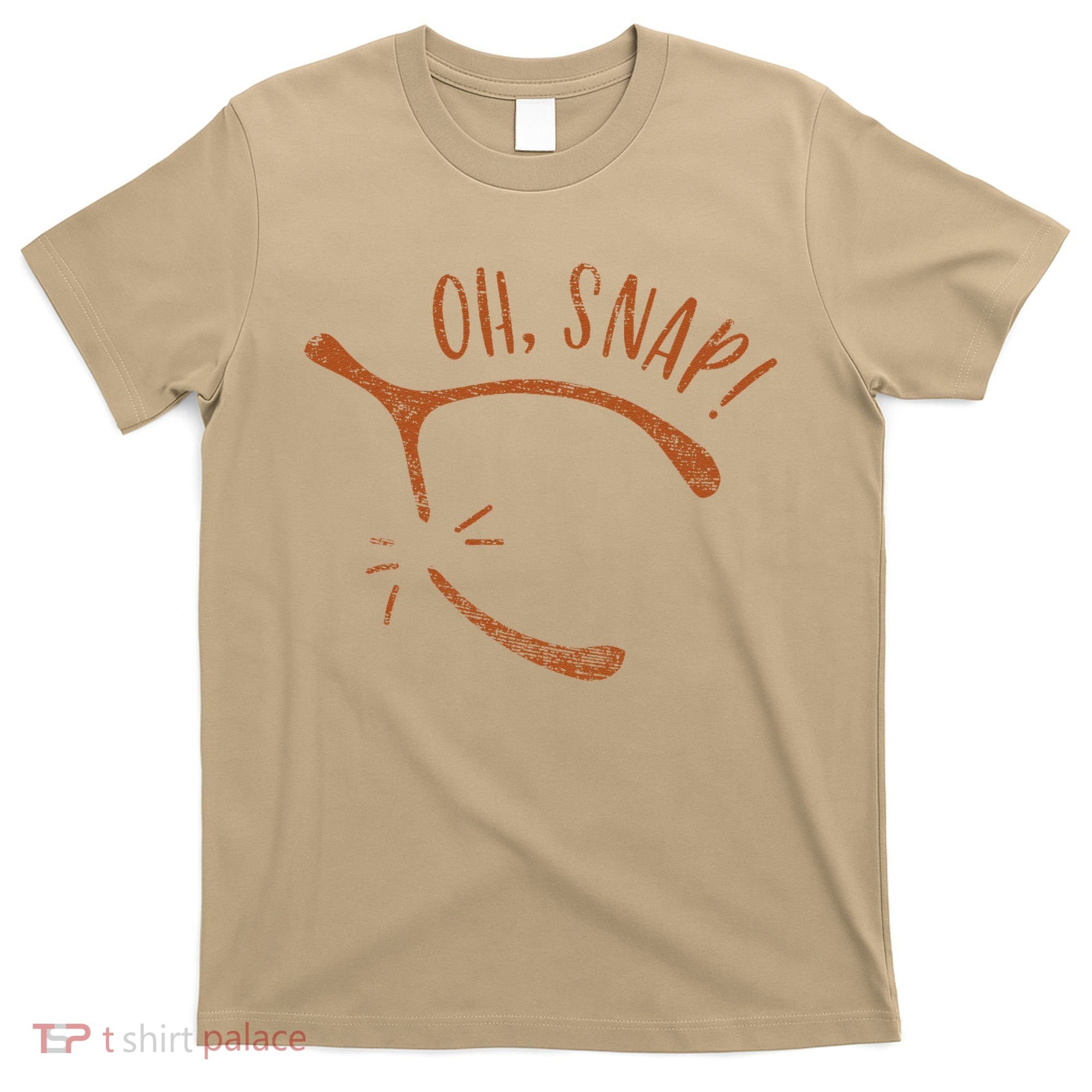 Oh Snap! Funny Turkey Day Print Wishbone Happy Thanksgiving T-Shirt