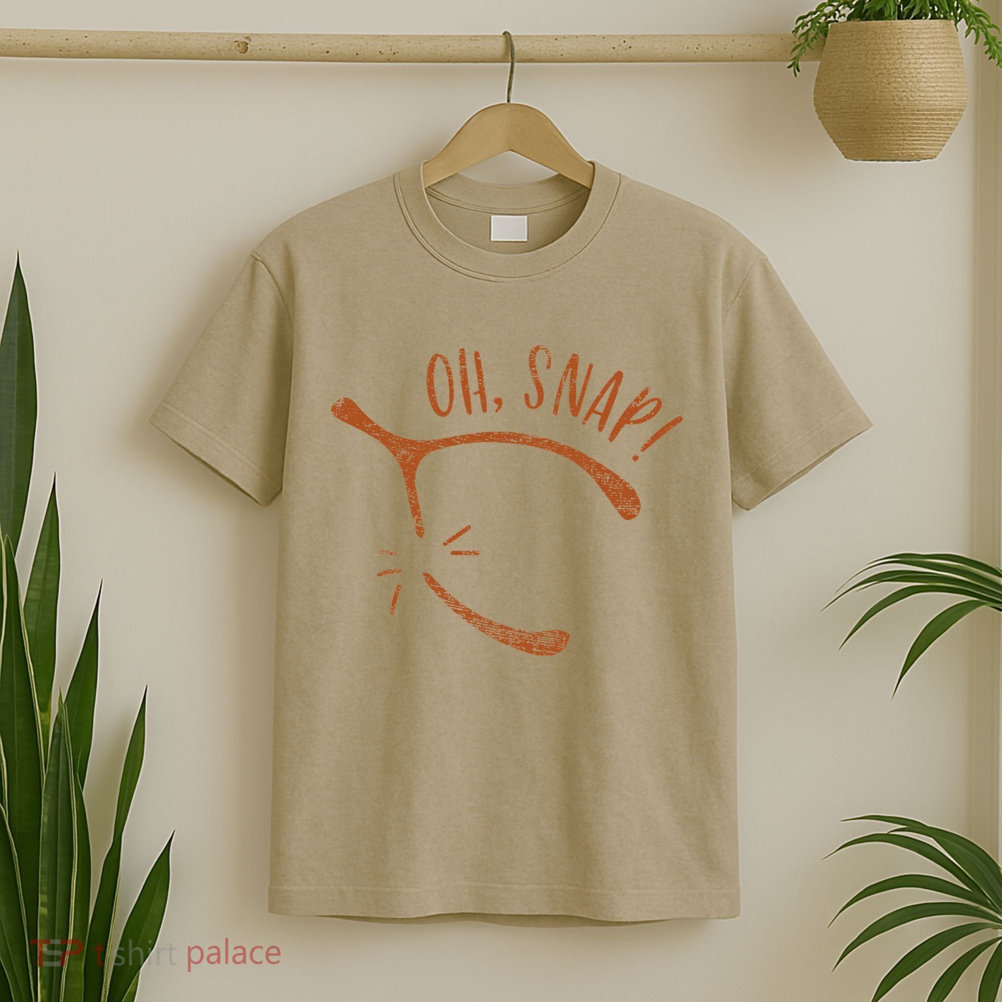 Oh Snap! Funny Turkey Day Print Wishbone Happy Thanksgiving T-Shirt