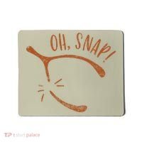 Oh Snap! Funny Turkey Day Print Wishbone Happy Thanksgiving Mousepad thumb 0