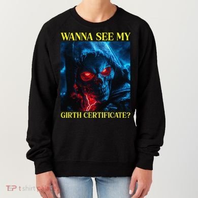 Oddly Specific Funny Girth Certificate Women's Sweatshirt