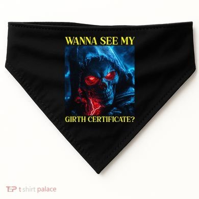Oddly Specific Funny Girth Certificate USA-Made Doggie Bandana